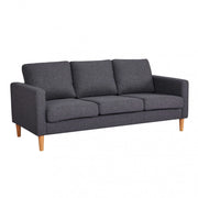 Divano 3 Posti Ramsey 180x73x82 h cm in Tessuto Grigio scuro