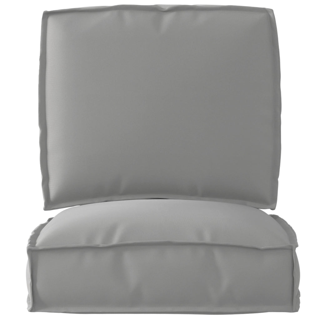 Set di cuscini per pallet a 2 pezzi Grigio in tessuto Oxford