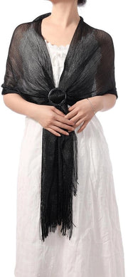 Scialle Luccicanti Metallici - Scialle Donna - Accessorio di Matrimonio - Abbigliamento da Sera - Scialle di Copertura - Design Elegante - Scialle da Sera