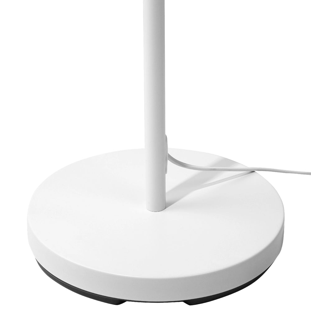 Lampada da Terra Bianco sporco in Tessuto e Metallo 164 cm 3 Luci Orientabile Moderna