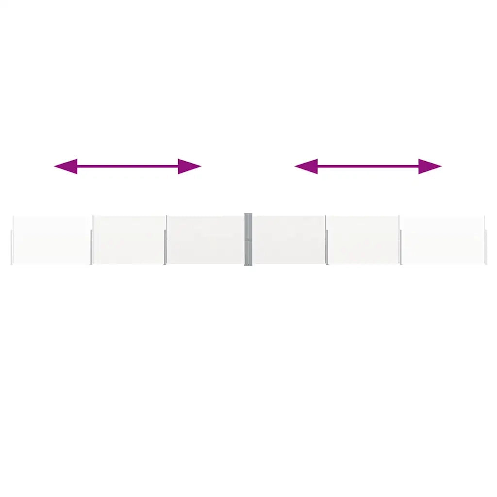 Tenda Laterale Retrattile per Patio 140x1200 cm Crema 313388