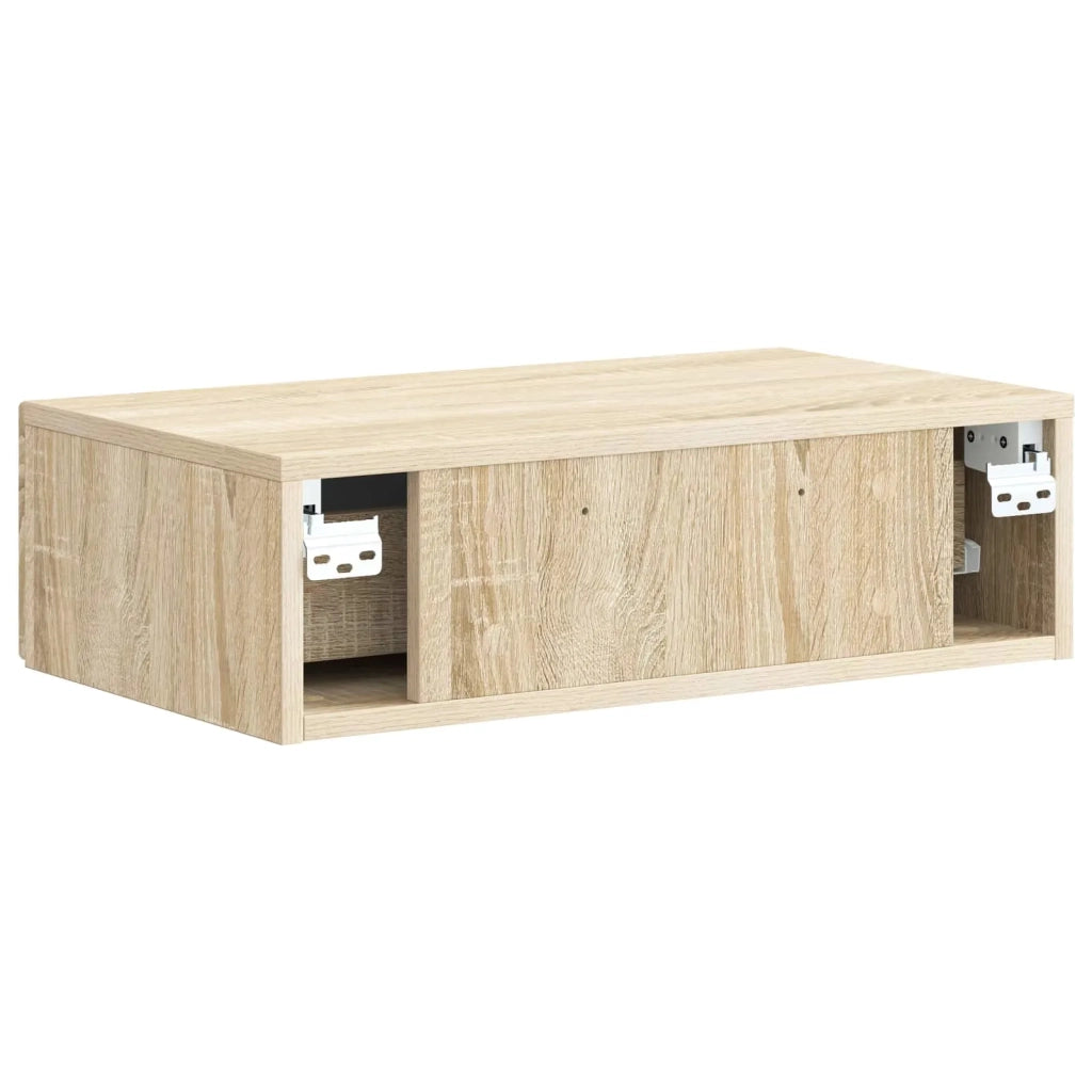 Tavolino da Parete Laterale Rovere Sonoma 59 x 34,5 x 17 cm 897977