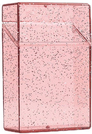 Coker sigaretten 85mm trasparente grande, adatto a 20 sigarette, design stile gesso dorato (rosso)