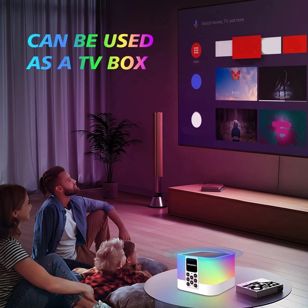 Trade Shop - Tv Box 8k Ultra Hd Altoparlante Bluetooth Android 15 Wifi 6 Illuminazione Rgb Tv6 Mate -