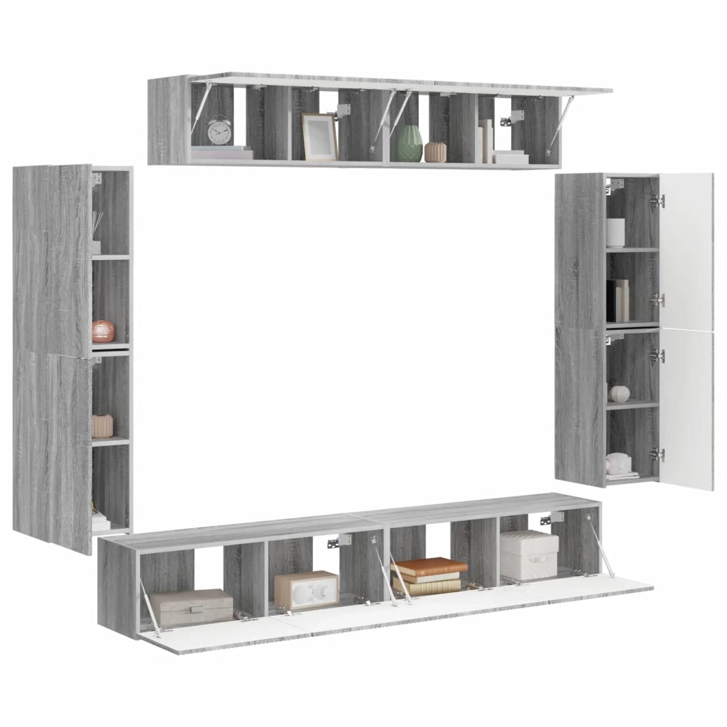 Mobile TV 8 pcs Grigio Sonoma