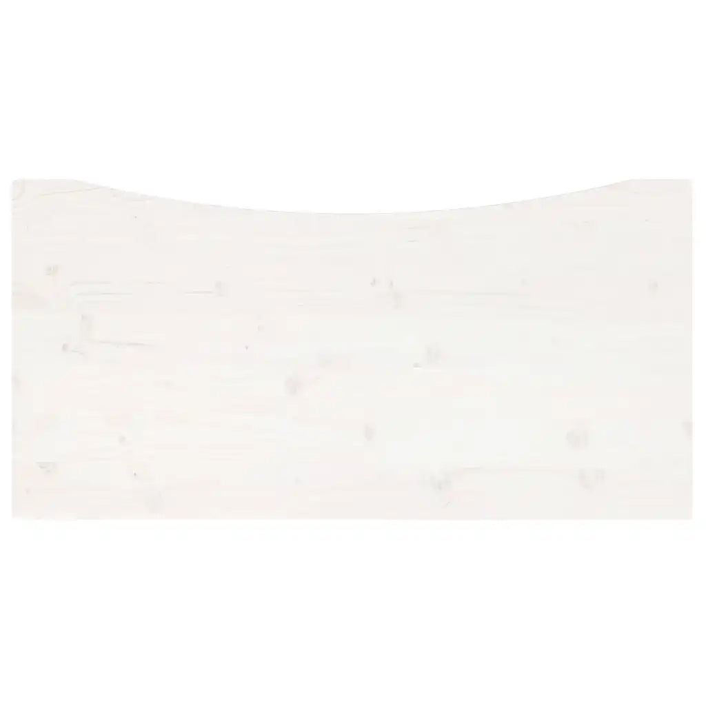 Piano Scrivania-Piano Tavolo-Top della scrivania Bianco 100x50x2,5 cm in Legno Massello di Pino