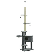 Albero tiragraffi per gatti ¨C zephmum ¨C Grigio scuro 220-265 cm
