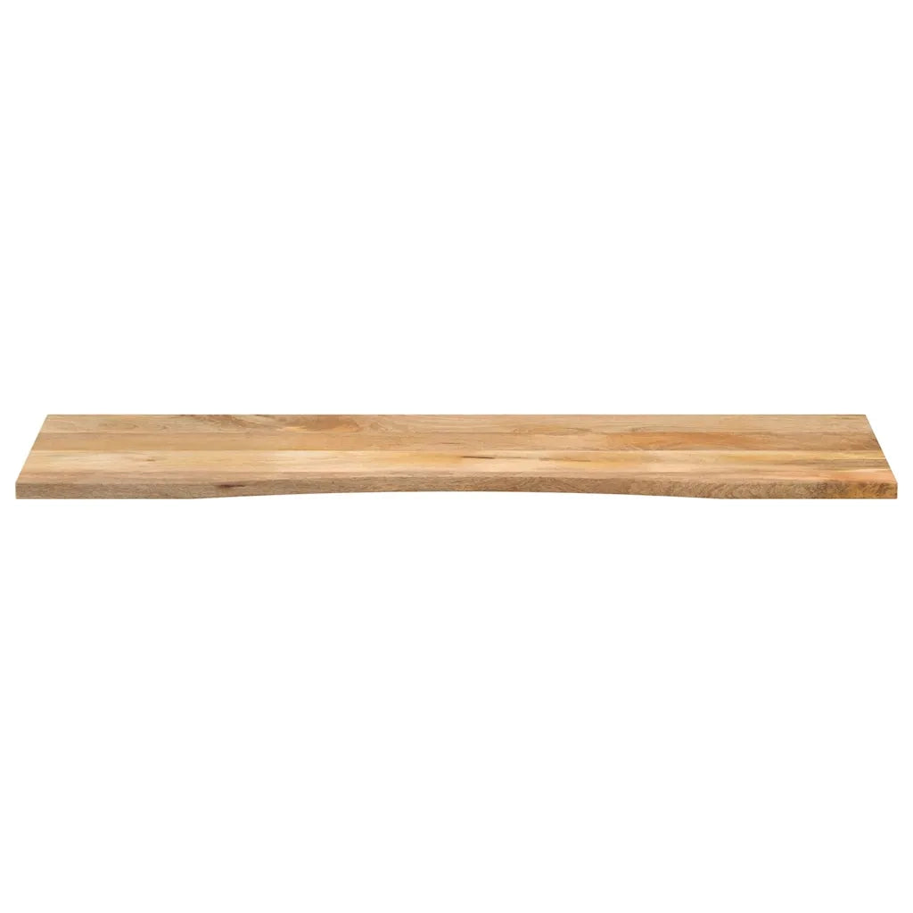 Piano Scrivania con Curva 160x50x2,5cm Massello Grezzo di Mango