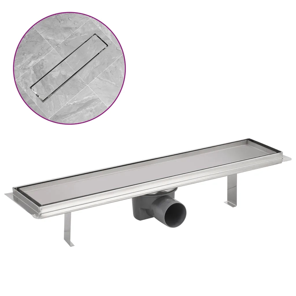 Canaletta di Drenaggio Lineare 530x140 mm in Acciaio Inoxcod mxl 104225