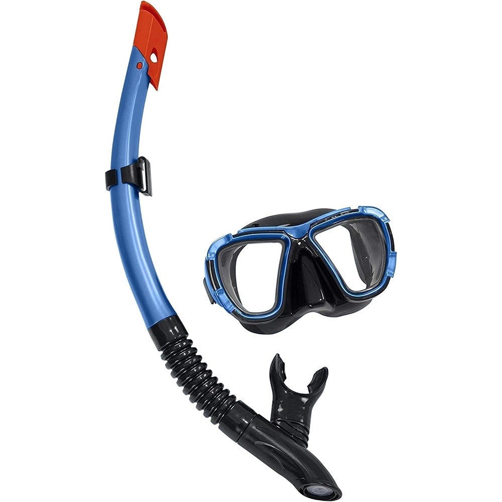 Trade Shop - Set Maschera Boccaglio Pinne Da Snorkeling Blacksea Per Adulti Immersioni 25045 -