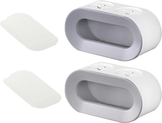 Tas di conservazione per spazzolini da denti - Protezioni - Ospedaliera per spazzolini da denti elettrici - Supporto da parete - Autoadesivo - Bagno - Grigio .