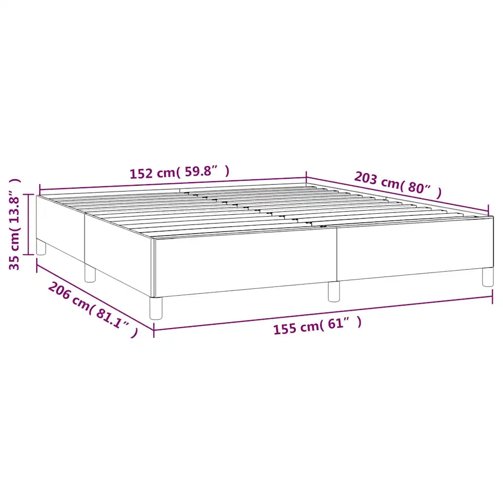 Struttura letto senza Materasso Nera 152x203 cm matrimoniale in Similpelle 347281