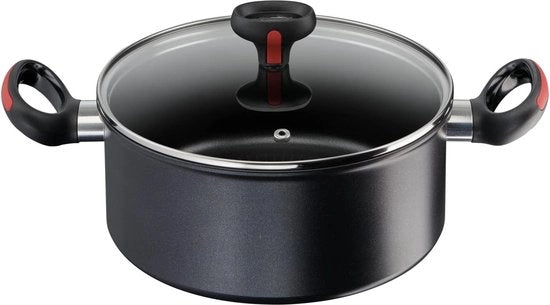 Piatto da griglia multifunzionale con coperchio - Ø 24 cm - padella inductiva - gas e forno - maniglie antiscivente in silicone - Rete di sicurezza