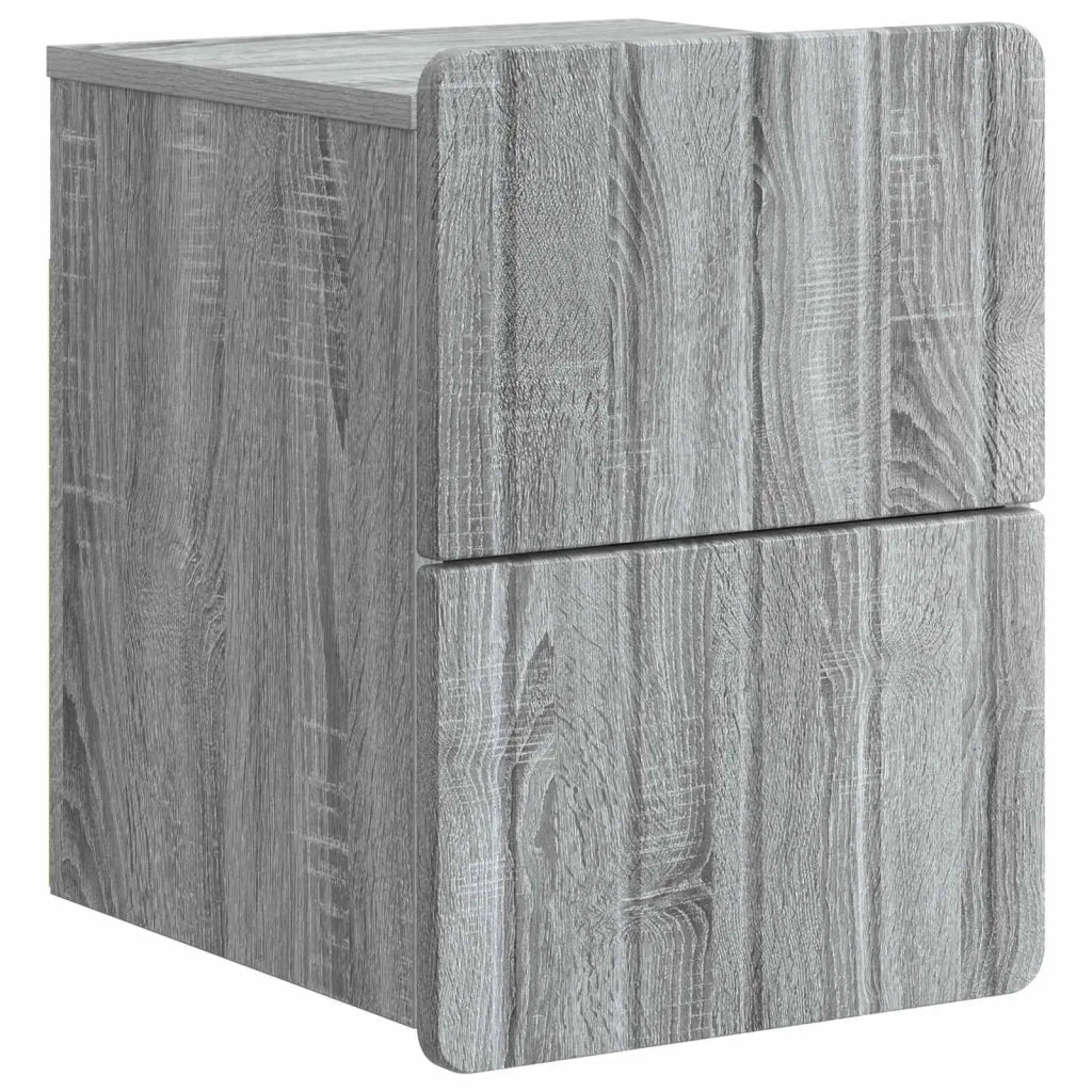 Mobiletto da notte a muro Grigio Sonoma 33 x 34,5 x 43 cm 898307