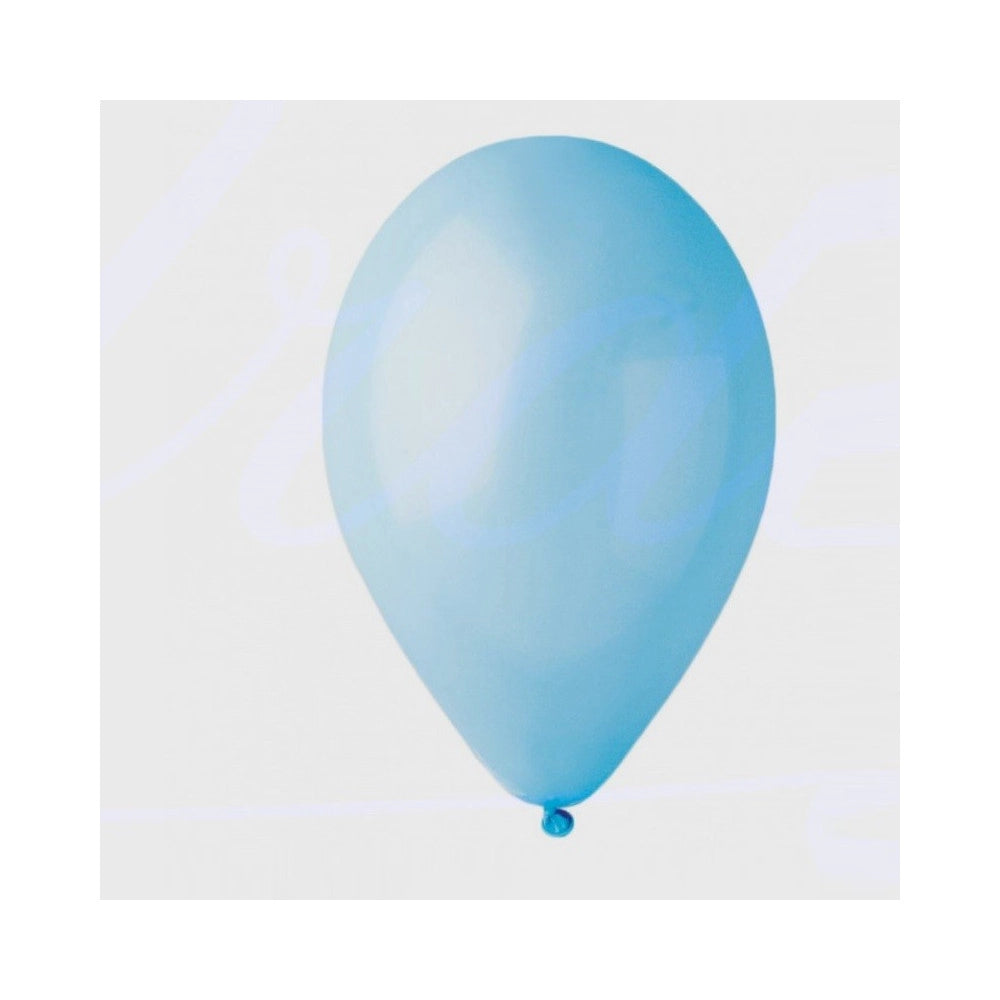 Trade Shop - Set 100 Pezzi Palloncini Colore Azzurro Feste Compleanni Party Bambini -