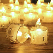 Lanterna a LED elettronica da 24 pezzi, sfera di luce trasparente in PVC, decorazione per Natale