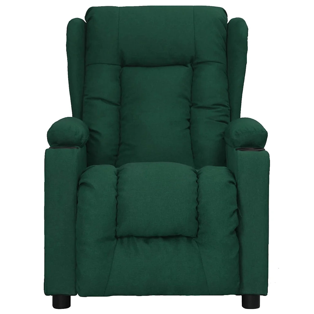 Divano Sedia-Poltrona Reclinabile in Tessuto Verde Scuro 564697