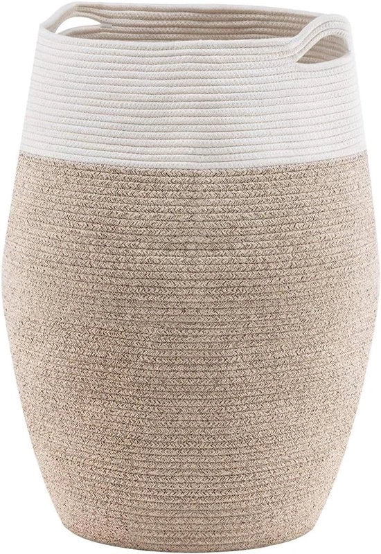 Cesto di Lavorazione in Coton Tessuto intrecciato - Altezza 25,7 cm - Miele