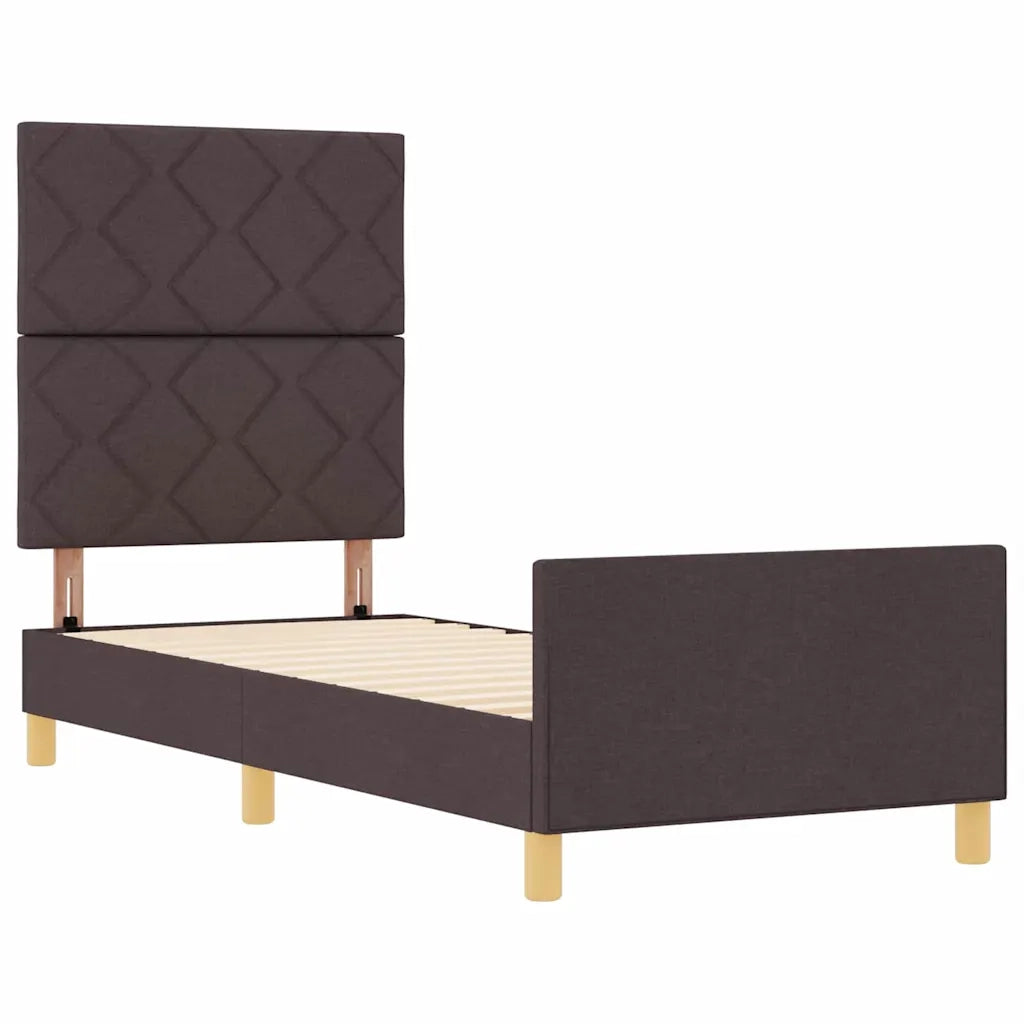 Struttura del letto Marrone scuro 80 x 200 cm Tessuto 3344763