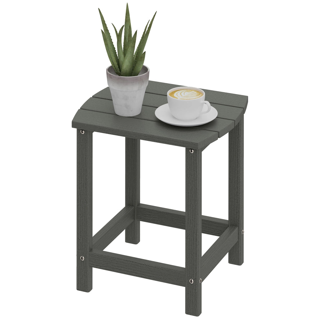 Tavolo da giardino in HDPE ¨C zephmum ¨C Grigio 48x37x46 cm