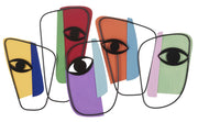 Pannello Decorativo 3D "Eyes" in Metallo - cm 120x2x72