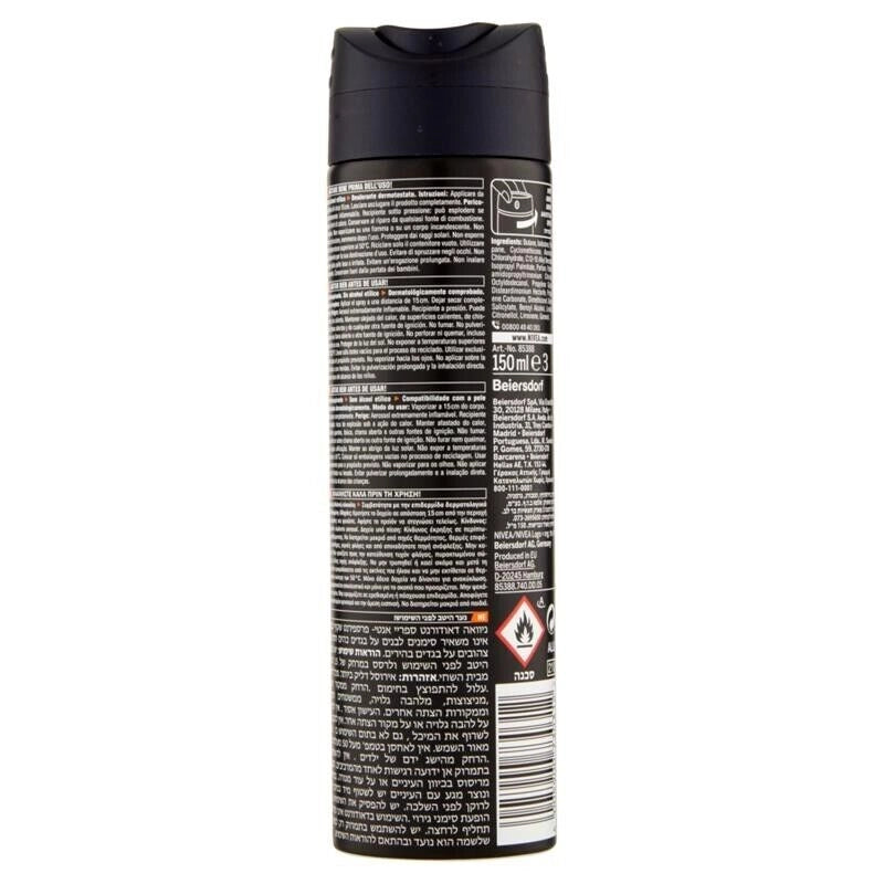 NIVEA SET 8 PZ DEODORANTE MEN BLACK & WHITE INVISIBLE ULTIMATE IMPACT 150 ML