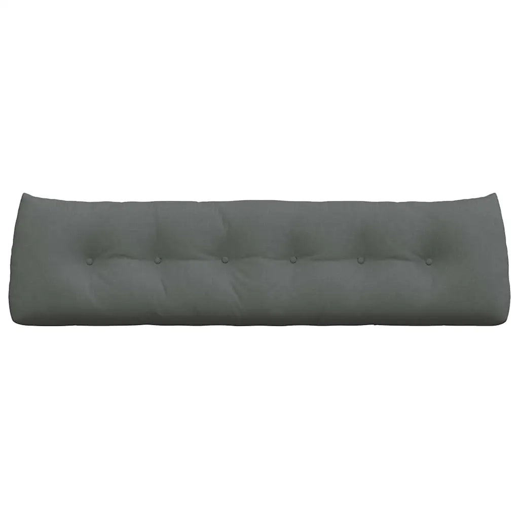 Cuscino per Schiena Grigio scuro 180 x 24 x 50 cm Tessuto 42014558