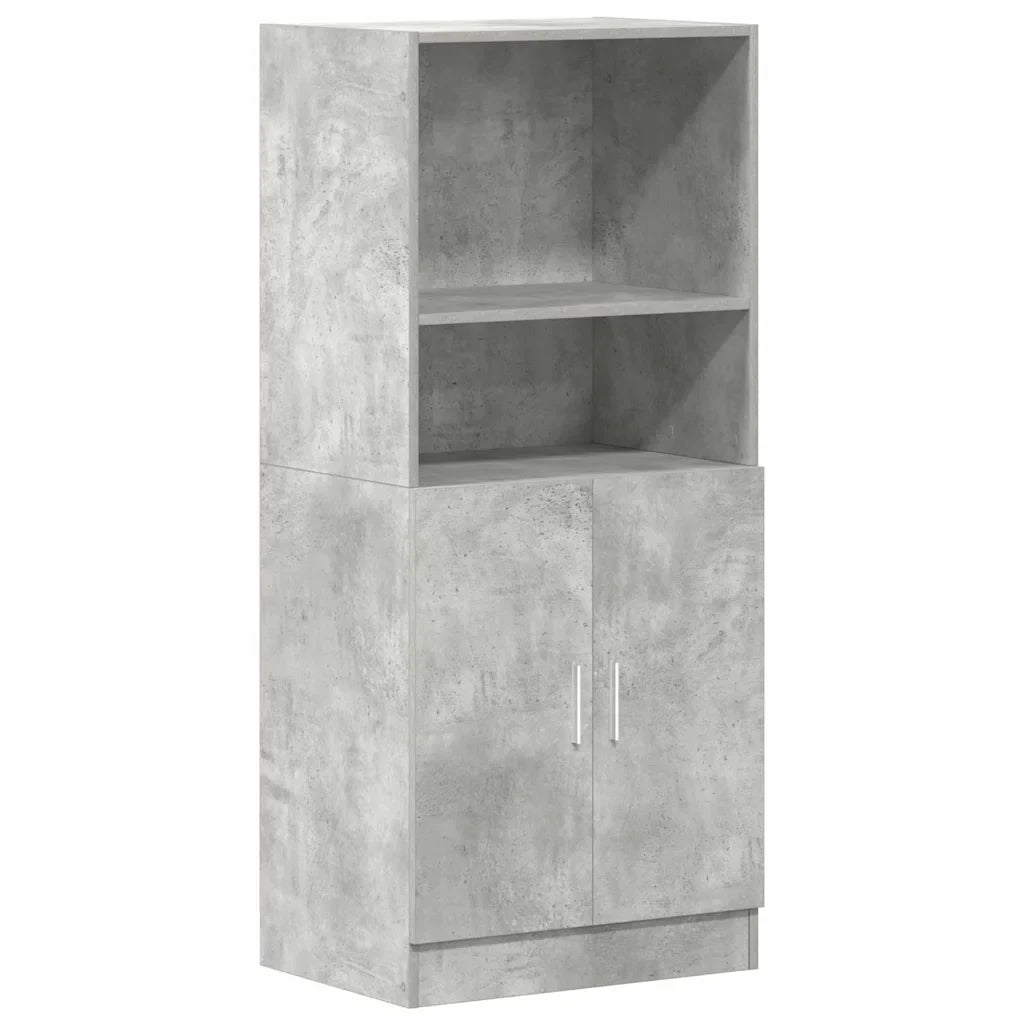 Mobile contenitore da cucina moderno e pratico 57 x 41,5 x 131,5 cm in legno grigio cemento 02_0051313