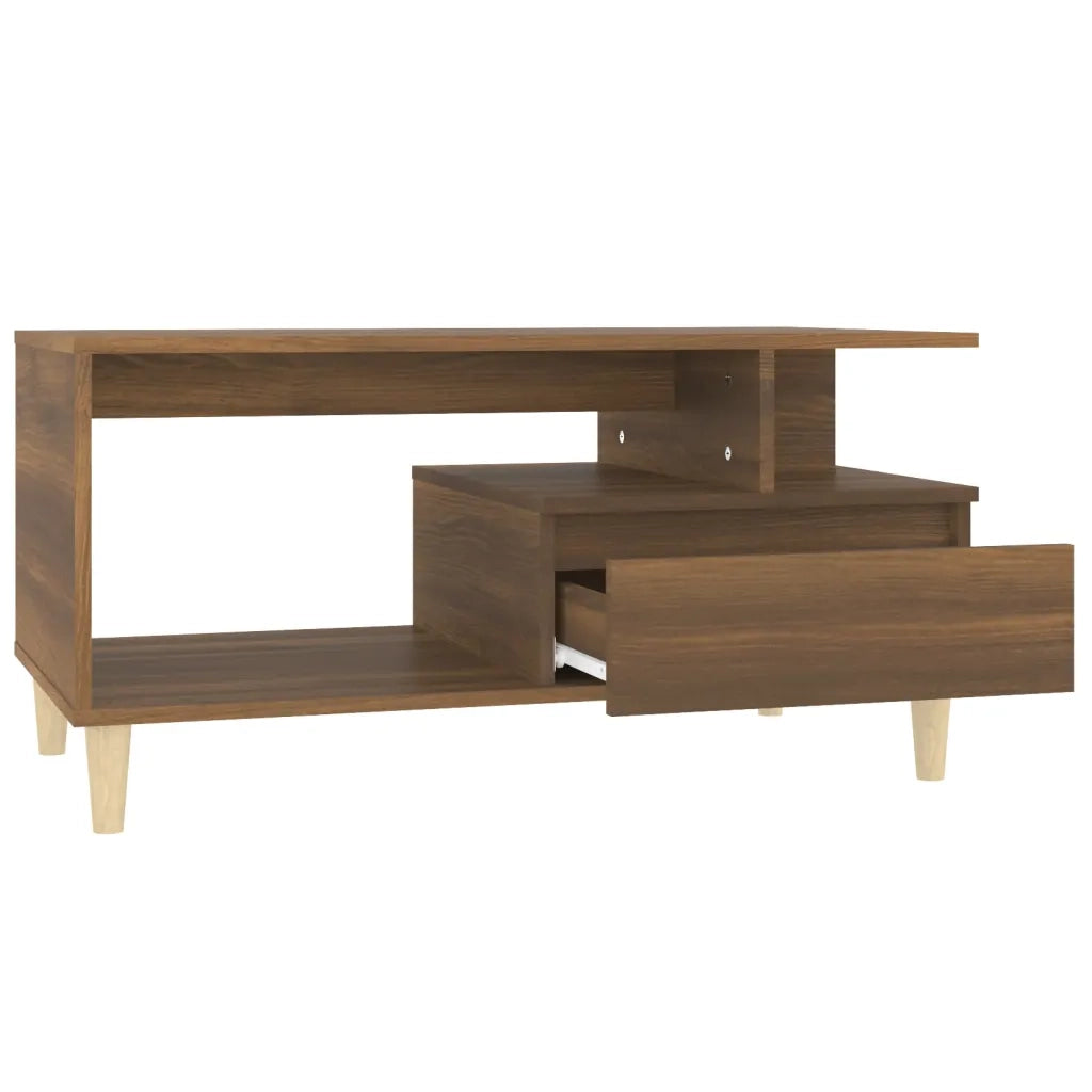 Tavolino Salotto Rovere Marrone 90x49x45 cm Legno Multistrato 819619