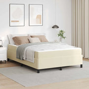 Struttura del letto con materasso Crema 160 x 200 cm Tessuto 3399011