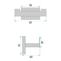 Portasciugamano Da Bagno Oste 205 Chrome