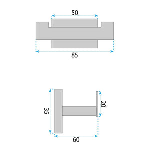 Portasciugamano Da Bagno Oste 205 Chrome