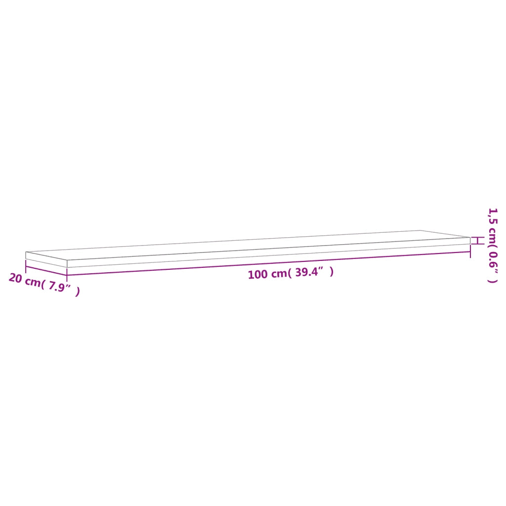 Mensole Parete 4pz Grigio Sonoma 100x20x1,5cm Legno Multistrato 838293
