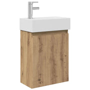 Mobile Bagno | Armadio da bagno con rubinetto Rovere Artigianale