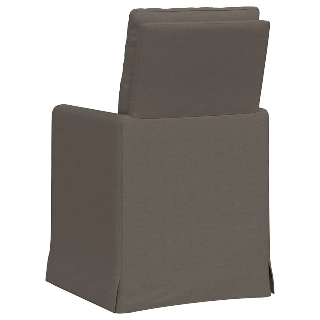 Sedie da pranzo 2 pcs Grigio chiaro 57 x 67 x 98 cm Tela 42017914