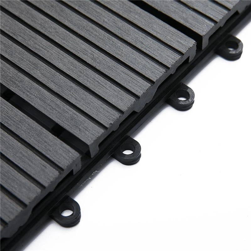 PIASTRELLE DA GIARDINO INCASTRABILI SET DA 11 MATTONELLE  30X30X2.2 CM GRIGIO
