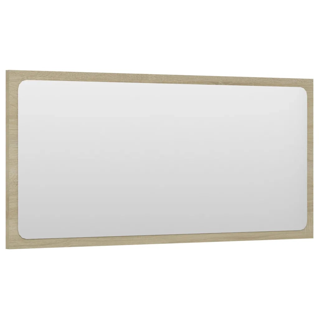 Specchio da Bagno Rovere Sonoma 80x1,5x37 cm Legno Multistrato 804617