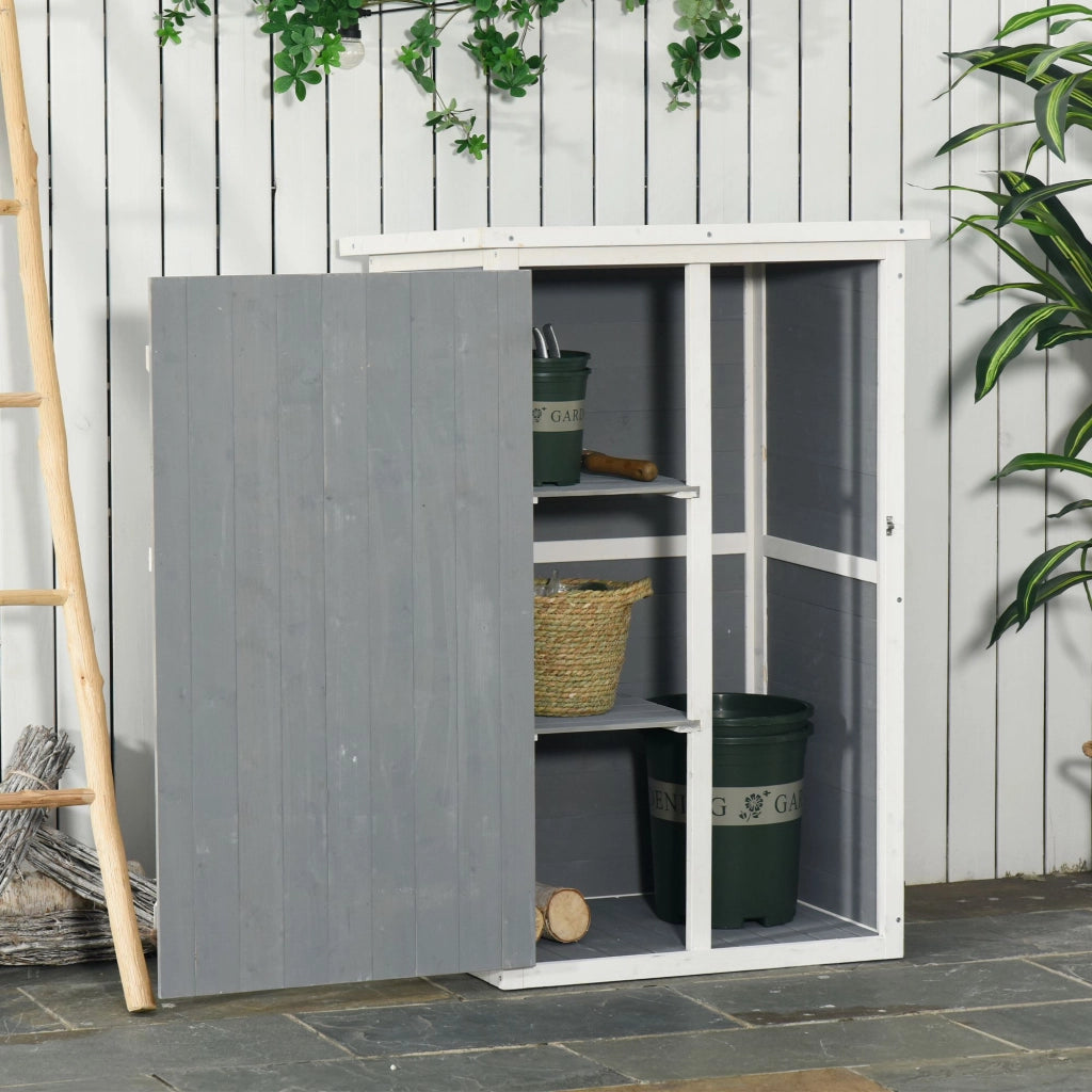 ARMADIO DA GIARDINO 75x56x115 cm Nero in legno