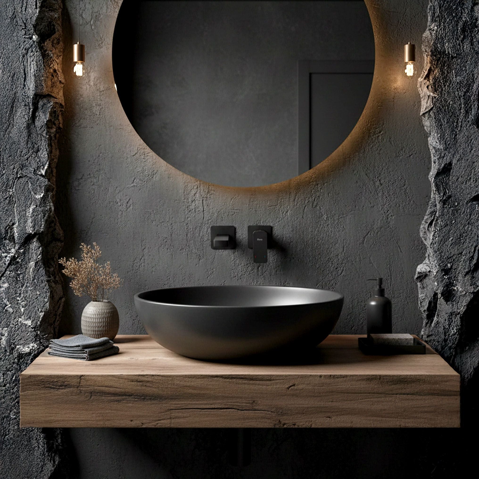 Rubinetto Da Parete Rea Arlo Black