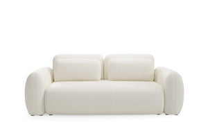 Sessame, Divano Letto 3 Posti Contenitore, 266x121 cm Bianco Crema