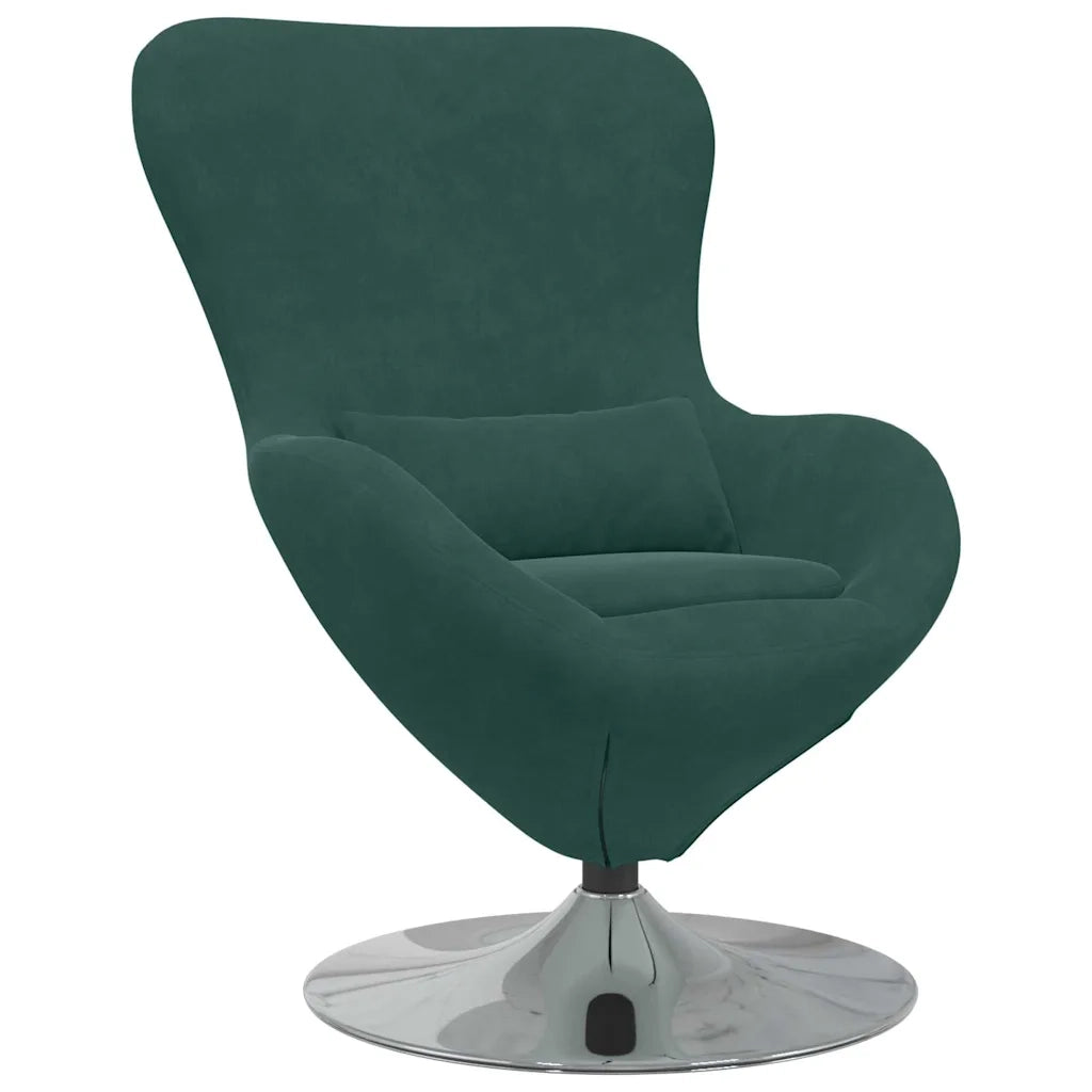 Divano Sedia-Poltrona uovo Verde Scuro Velluto