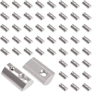 Set di forature con 50 pezzi, foratura a bollo 6, serie 20, filo a M3, guaina di acciaio di carbonio, guaina di smorzamento, per profilo di alluminio di estrusione