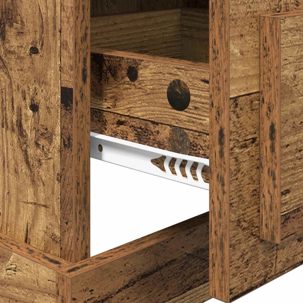 Armadio da Notte con cassetto Legno vecchio 39 x 39 x 67,5 cm 881340