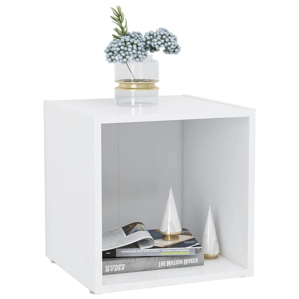 Mobili Porta TV 2 pz Bianco 37x35x37 cm in Legno Multistrato cod mxl 6739