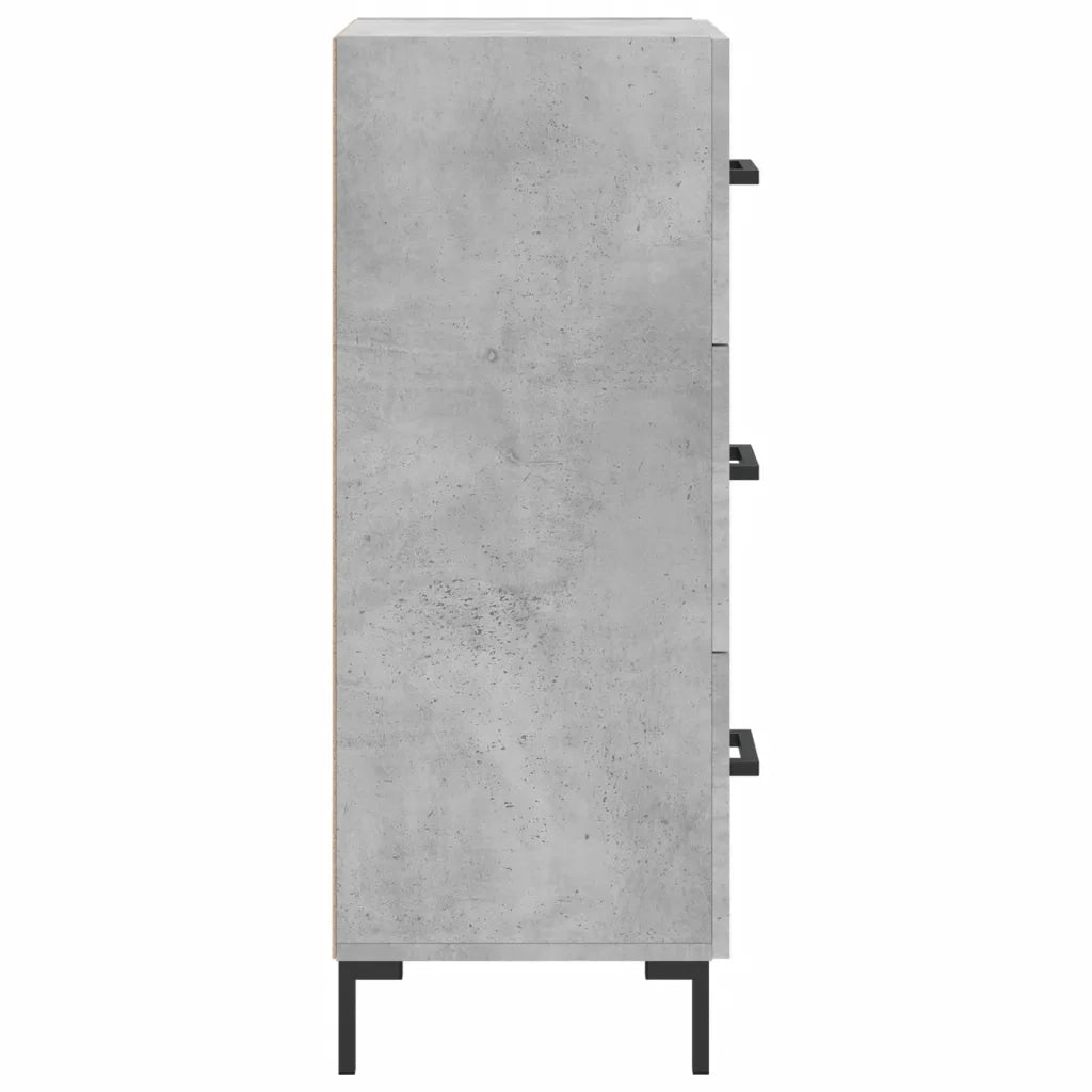 Credenza | Madia | Buffet da pranzo | Armadio da pranzo Grigio Cemento 34,5x34x90 cm in Legno Multistrato