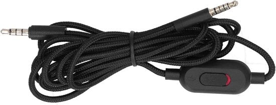 Cavo audio-AUX per headsets da gaming, 3,5 mm con regolazione del volume e controllo del microfono