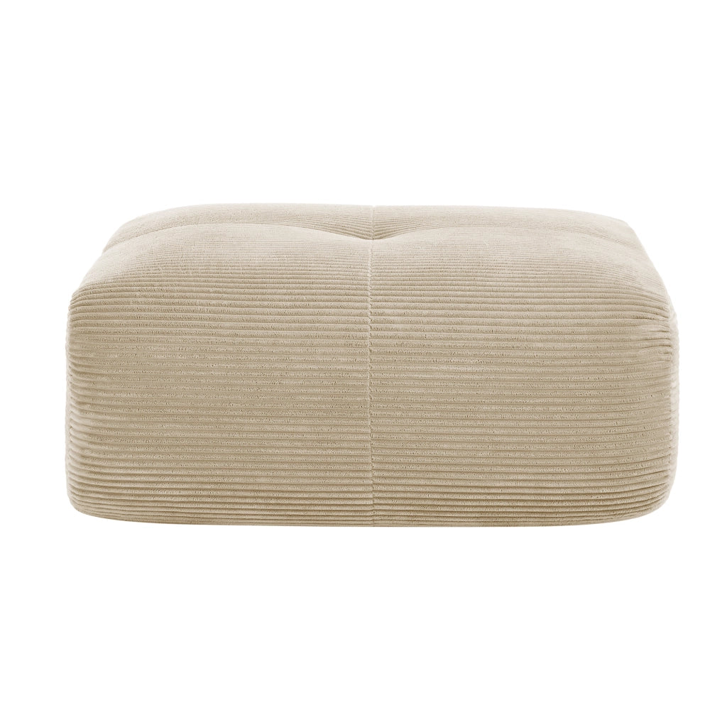DIVANO MODULARE ANGOLARE In tessuto effetto corduroy Beige
