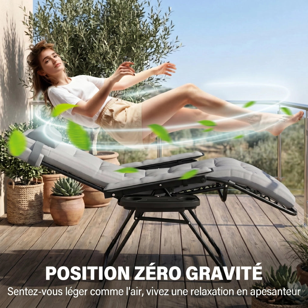 Poltrona Relax Massaggiante Elettrica ¨C Zephmum ¨C Grigio 65x93x108cm