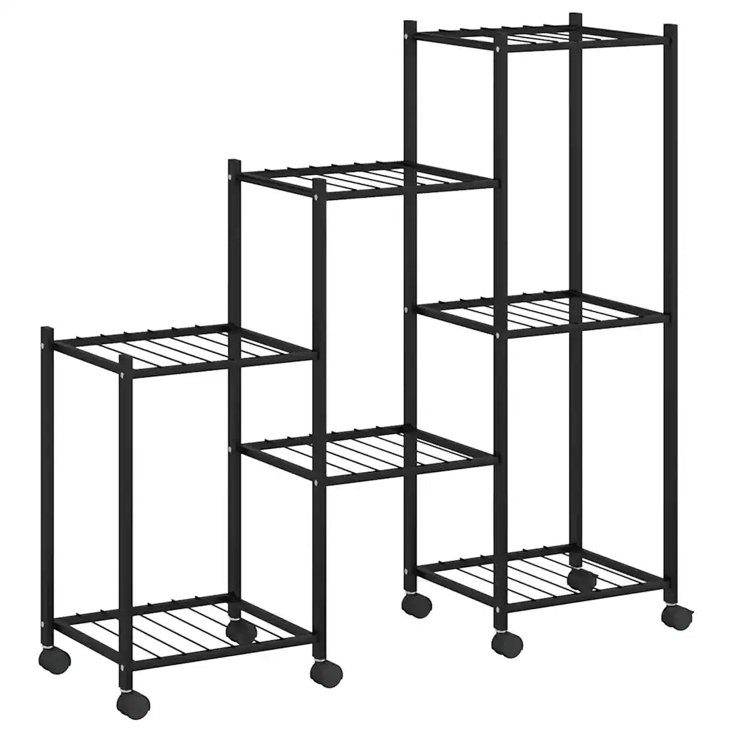Portafiori con Ruote 83x25x83,5 cm Ferro Nero cod mxl 65830