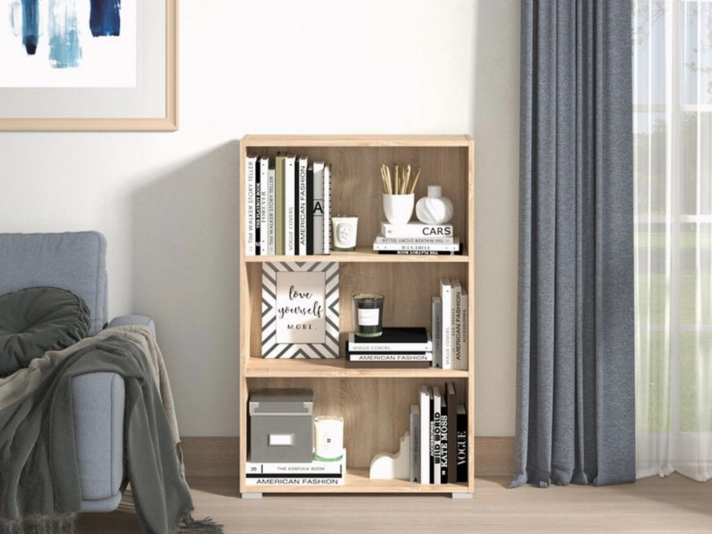 Biblioteca Moiano, Libreria 2 Ripiani, 70x24.5x107.5h cm Marrone Rovere